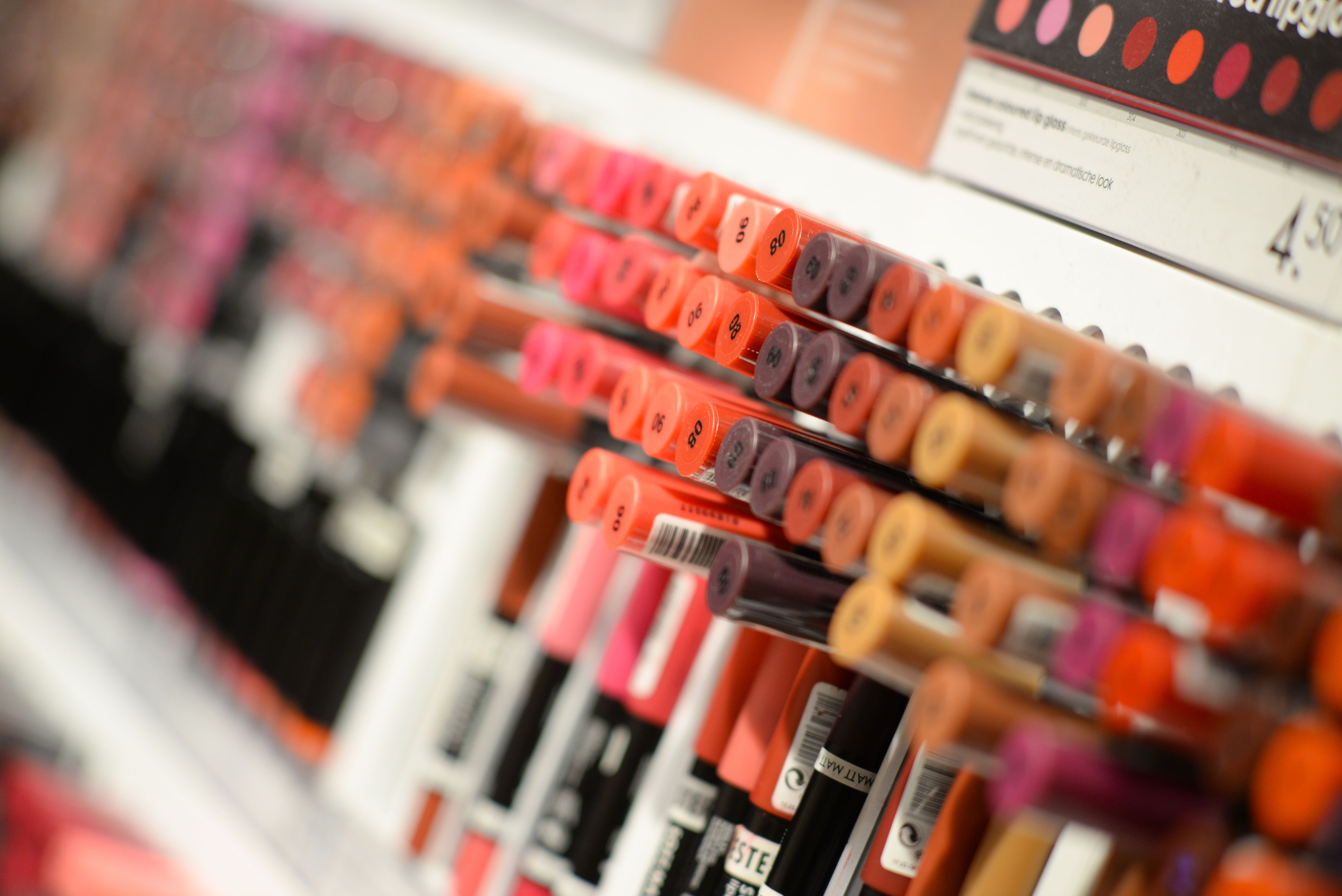 A beauty product on a boutique retail shelf